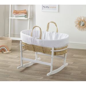 Kinder Valley Rocking Moses Basket Stand White/White 30cm H X 47cm W X 86cm L Kinder Valley Rocking Moses Basket Stand White/White 30cm H X 47cm W X 86cm L