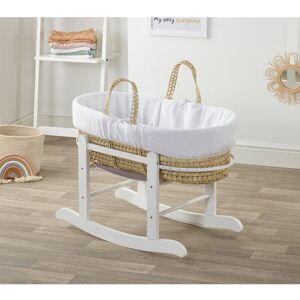 Kinder Valley Rocking Moses Basket Stand White/White 30cm H X 47cm W X 86cm L Kinder Valley Rocking Moses Basket Stand White/White 30cm H X 47cm W X 86cm L