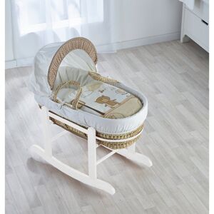 Kinder Valley Moses Basket with Bedding and Stand Brown;White 30cm H X 47cm W X 72cm L Kinder Valley Moses Basket with Bedding and Stand Brown;White 30cm H X 47cm W X 72cm L