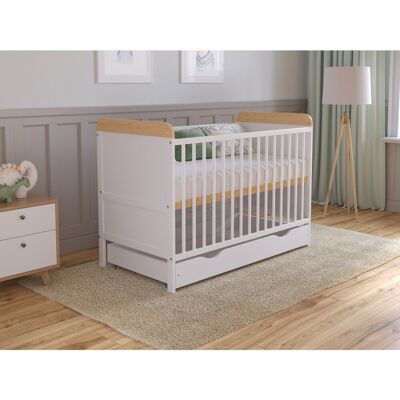 Harriet Bee Thorgund Cot Bed White/Pine Standard Harriet Bee Thorgund Cot Bed White/Pine Standard