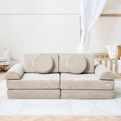 Tutti Bambini Playrama Montessori Kids Play Sofa Beige 54cm H X 142cm W X 71cm D Tutti Bambini Playrama Montessori Kids Play Sofa Beige 54cm H X 142cm W X 71cm D