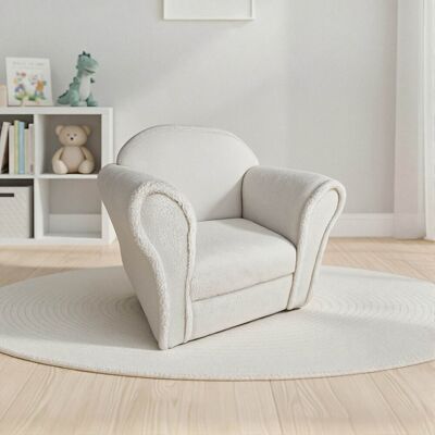 Harriet Bee Kids Personalized 20 cm Upholstered Novelty Chair and Ottoman Off White 47cm H X 39cm W X 39cm D Harriet Bee Kids Personalized 20 cm Upholstered Novelty Chair and Ottoman Off White 47cm H X 39cm W X 39cm D