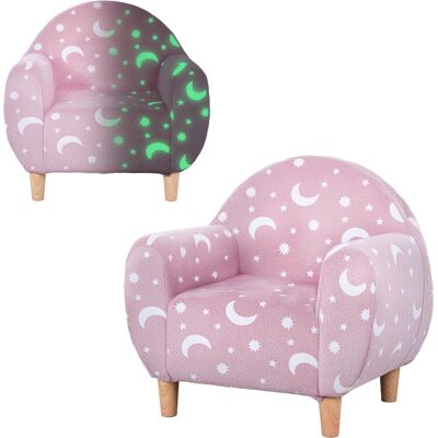Isabelle & Max AIYAPLAY Kids Armchair, Glow in the Dark Single Chair for Bedroom, Pink Pink 354.84cm H X 258.06cm W X 354.84cm D Isabelle & Max AIYAPLAY Kids Armchair, Glow in the Dark Single Chair for Bedroom, Pink Pink 354.84cm H X 258.06cm W X 354.84cm D