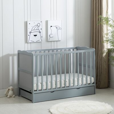Harriet Bee Draper Cot Bed Grey Mini Harriet Bee Draper Cot Bed Grey Mini
