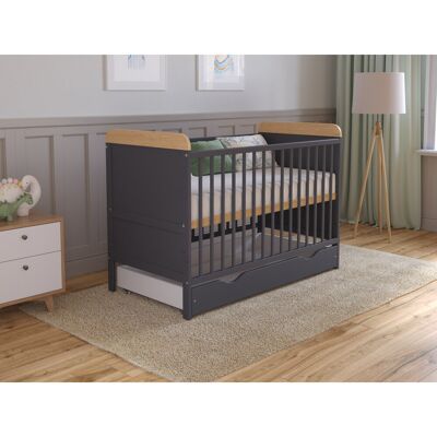 Harriet Bee Thorgund Cot Bed Anthracite/Pine Standard Harriet Bee Thorgund Cot Bed Anthracite/Pine Standard