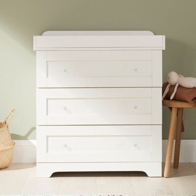 Tutti Bambini Rio Chest Changer White 88cm H X 78.6cm W X 50cm D Tutti Bambini Rio Chest Changer White 88cm H X 78.6cm W X 50cm D