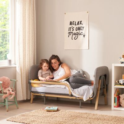 Tutti Bambini Cozee XL Junior Bed & Sofa Expansion Pack Oak / Charcoal Grey 69cm H X 61cm W X 121cm L Tutti Bambini Cozee XL Junior Bed & Sofa Expansion Pack Oak / Charcoal Grey 69cm H X 61cm W X 121cm L