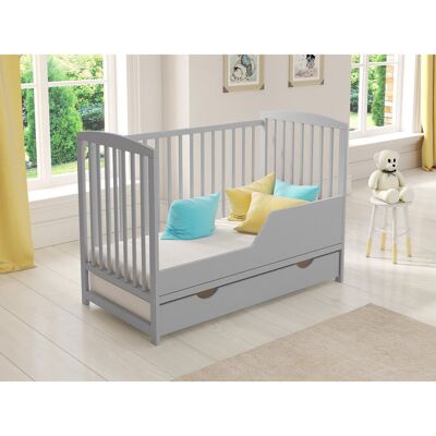 Harriet Bee Percie Cot Bed Grey Standard Harriet Bee Percie Cot Bed Grey Standard