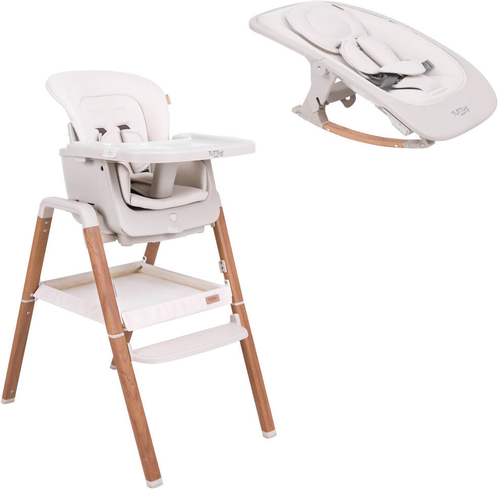Tutti Bambini Nova Birth to 12 Years Highchair Package Scandinavian Walnut/Ecru