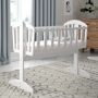 Isabelle & Max Hinton Rocking Crib Isabelle & Max Finish: White  - Size: 106cm H X 53cm W X 84cm D