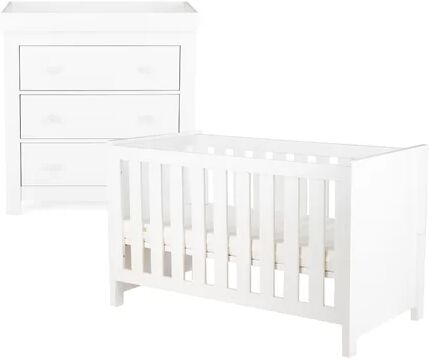 CuddleCo Aylesbury Cot Bed 2 Piece Nursery Furniture Set CuddleCo Colour: White CuddleCo Aylesbury Cot Bed 2 Piece Nursery Furniture Set CuddleCo Colour: White