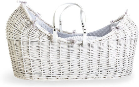 Clair De Lune Dimple Moses Basket with Bedding Clair De Lune Colour: White  - Size: 50cm H X 100cm W X 45cm D Clair De Lune Dimple Moses Basket with Bedding Clair De Lune Colour: White  - Size: 50cm H X 100cm W X 45cm D