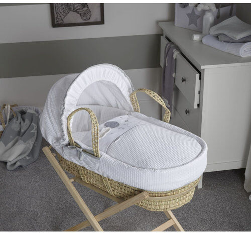 Clair De Lune Over the Moon Moses Basket Clair De Lune Colour: Grey  - Size: European Kingsize (160 x 200 cm) Clair De Lune Over the Moon Moses Basket Clair De Lune Colour: Grey  - Size: European Kingsize (160 x 200 cm)