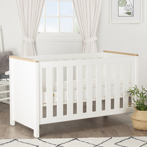 CuddleCo Aylesbury Cot Bed CuddleCo Colour: White/Ash CuddleCo Aylesbury Cot Bed CuddleCo Colour: White/Ash