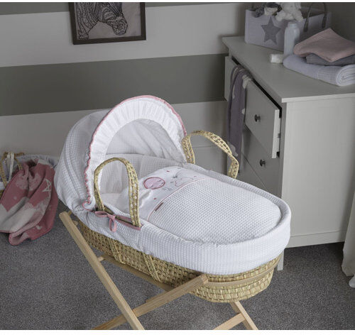 Clair De Lune Over the Moon Moses Basket Clair De Lune Colour: Pink  - Size: European Double (140 x 200 cm) Clair De Lune Over the Moon Moses Basket Clair De Lune Colour: Pink  - Size: European Double (140 x 200 cm)