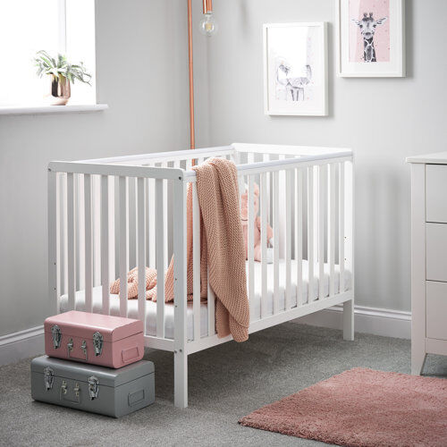 Obaby Bantam Cot Obaby Colour: White  - Size: 106cm H X 88cm W X 155cm D Obaby Bantam Cot Obaby Colour: White  - Size: 106cm H X 88cm W X 155cm D
