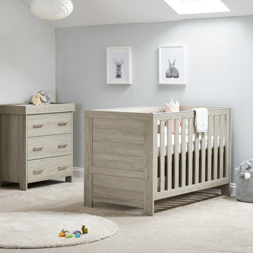 Obaby Nika Cot Bed 2-Piece Nursery Furniture Set Obaby Colour: Grey Wash Obaby Nika Cot Bed 2-Piece Nursery Furniture Set Obaby Colour: Grey Wash