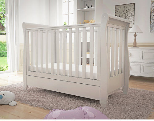 BabyMore Eva Cot Bed BabyMore Colour: White  - Size: BabyMore Eva Cot Bed BabyMore Colour: White  - Size: