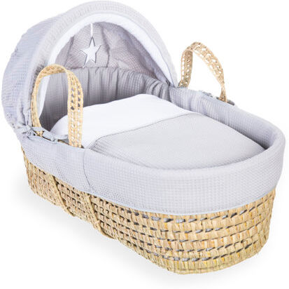 Clair De Lune Silver Lining Moses Basket with Bedding Clair De Lune  - Size: Clair De Lune Silver Lining Moses Basket with Bedding Clair De Lune  - Size: