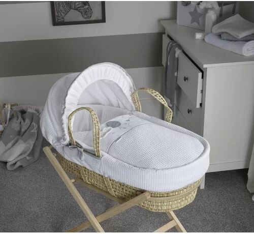 Clair De Lune Over the Moon Moses Basket Clair De Lune Colour: Grey  - Size: Clair De Lune Over the Moon Moses Basket Clair De Lune Colour: Grey  - Size: