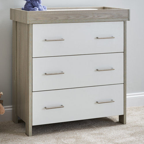 Obaby Nika Changing Table Obaby Colour: Grey Wash/White 85cm H X 65cm W X 124cm D Obaby Nika Changing Table Obaby Colour: Grey Wash/White 85cm H X 65cm W X 124cm D