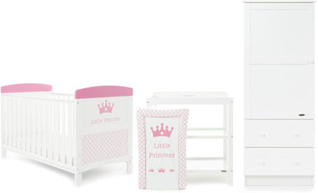 Obaby Grace Little Princess Cot Bed 3-Piece Nursery Furniture Set Obaby  - Size: 93cm H X 78cm W X 147cm D Obaby Grace Little Princess Cot Bed 3-Piece Nursery Furniture Set Obaby  - Size: 93cm H X 78cm W X 147cm D