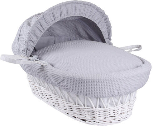 Clair De Lune Waffle Moses Basket with Bedding Clair De Lune  - Size: 198.1cm H x 83.8cm W x 3.5cm D Clair De Lune Waffle Moses Basket with Bedding Clair De Lune  - Size: 198.1cm H x 83.8cm W x 3.5cm D
