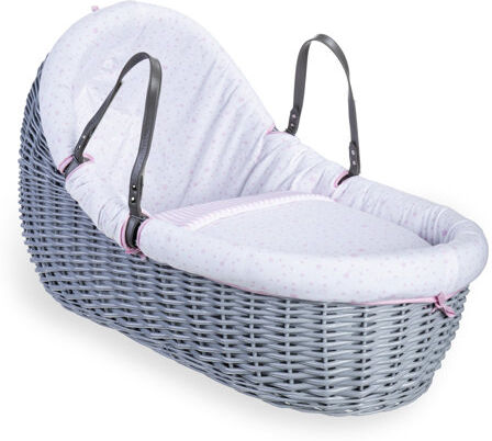 Clair De Lune Stars and Stripes Moses Basket with Bedding Clair De Lune  - Size: 91cm H x 91cm W x 3cm D Clair De Lune Stars and Stripes Moses Basket with Bedding Clair De Lune  - Size: 91cm H x 91cm W x 3cm D