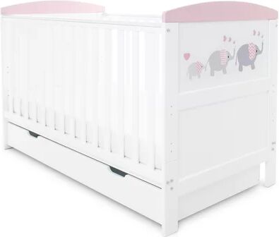 Ickle Bubba Elephant Coleby Style Cot Bed with Under Drawer Ickle Bubba  - Size: 620cm H X 520cm W X 155cm D