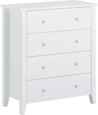 Hoppekids Christian 4 Drawer Chest Hoppekids Colour: White  - Size: 20cm H X 191cm W X 75cm D