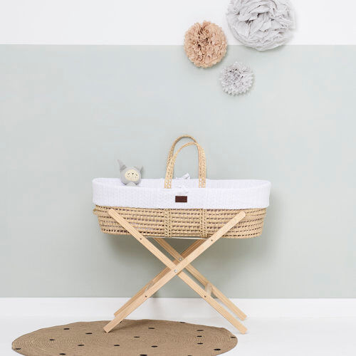 The Little Green Sheep Moses Basket The Little Green Sheep Colour: White  - Size: 220cm H X 125cm W X 375cm D The Little Green Sheep Moses Basket The Little Green Sheep Colour: White  - Size: 220cm H X 125cm W X 375cm D
