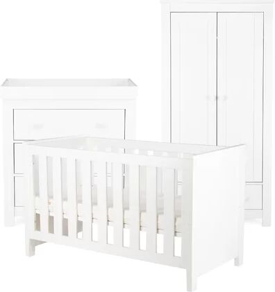 CuddleCo Aylesbury Cot Bed 3 Piece Nursery Furniture Set CuddleCo Colour: White CuddleCo Aylesbury Cot Bed 3 Piece Nursery Furniture Set CuddleCo Colour: White