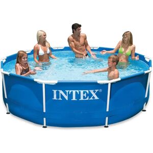 vidaXL Intex Swimming Pool Metal Frame Outdoor Garden Summer Water Centre 76.0 H x 305.0 W cm