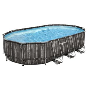 Bestway 20' x 12' x 48" Power Steel Oval Pool Set 122.0 H x 366.0 W x 610.0 D cm