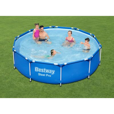 Bestway 2.5 ft x 10 ft Steel Frame Set Pool Blue 10 ft x 38 ft Bestway 2.5 ft x 10 ft Steel Frame Set Pool Blue 10 ft x 38 ft