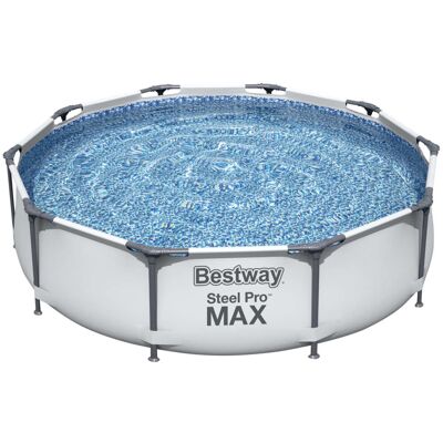 vidaXL Bestway Steel Pro MAX Swimming Pool Set 76cm H x 305cm W x 305cm D vidaXL Bestway Steel Pro MAX Swimming Pool Set 76cm H x 305cm W x 305cm D