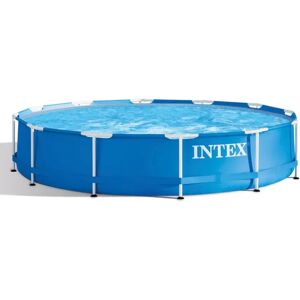 vidaXL Intex Swimming Pool Metal Frame Outdoor Garden Summer Water Centre 76.0 H x 366.0 W cm