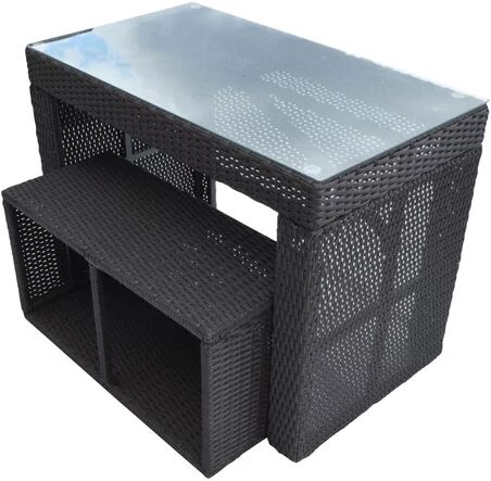 Canadian Spa Co Straight Bar Set - Square Surround Furniture Canadian Spa Co  - Size: 43cm H x 86cm W x 56cm D Canadian Spa Co Straight Bar Set - Square Surround Furniture Canadian Spa Co  - Size: 43cm H x 86cm W x 56cm D