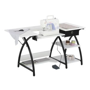 Symple Stuff Shandra 93Cm x 38.5Cm Foldable Sewing Table with Sewing Machine Platform black/brown 76.2 H x 144.15 W x 59.69 D cm