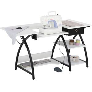 Symple Stuff Shandra 93Cm x 38.5Cm Foldable Sewing Table with Sewing Machine Platform Black 76.2cm H X 144.15cm W X 59.69cm D Symple Stuff Shandra 93Cm x 38.5Cm Foldable Sewing Table with Sewing Machine Platform Black 76.2cm H X 144.15cm W X 59.69cm D