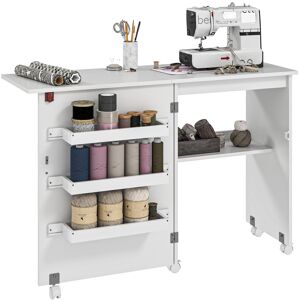 17 Stories Talesha 59cm x 40cm Foldable Sewing Table with Sewing Machine Platform White 79.5cm H X 59cm W X 40cm D 17 Stories Talesha 59cm x 40cm Foldable Sewing Table with Sewing Machine Platform White 79.5cm H X 59cm W X 40cm D