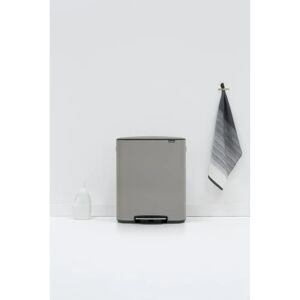 Brabantia Bo 30 Litre + 30 Litre Pedal Bin with Two Inner Buckets gray 70.0 H x 59.8 W x 40.0 D cm