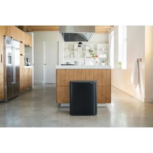 Brabantia Bo 30 Litre + 30 Litre Touch Bin with Two Inner Buckets black 65.6 H x 54.5 W x 31.2 D cm