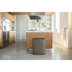 Brabantia Bo 30 Litre + 30 Litre Touch Bin with Two Inner Buckets gray 65.6 H x 54.5 W x 31.2 D cm