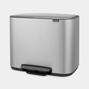 Brabantia Bo 34 Litre Step On Multi-Compartments Rubbish and Recycling Bin gray 44.0 H x 54.0 W x 36.5 D cm