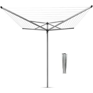 Brabantia 50m Topspinner Rotary Clothes Line with Ground Spike 192.0 H x 295.0 W x 295.0 D cm