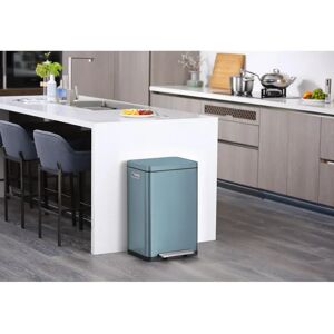 EKO X Cube Kitchen Titanium Step On Rubbish Bin blue 63.7 H x 36.2 W x 29.7 D cm