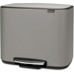 Brabantia Bo 3 x 11 Litre Pedal Bin with Three Inner Buckets gray 44.0 H x 54.0 W x 36.5 D cm