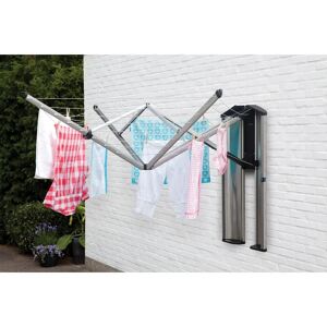 Brabantia Wallfix Wall Mounted Clothes Line with Protective Storage Box gray 182.0 H x 184.0 W x 184.0 D cm