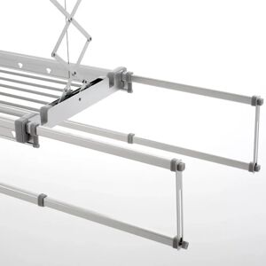 Foxydry Pro, Ceiling-Mounted Heated Clothes Drying Rack, Vertical Extendable Airer 160X52x30 cm gray 180.0 H x 160.0 W x 53.0 D cm